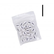 7x4mm 'I' Letter/Alphabet Bead Individual Letter Pack - White -  30pcs appox