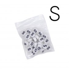7x4mm 'S' Letter/Alphabet Bead Individual Letter Pack - White -  30pcs appox