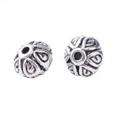 7x5mm Tibetan Style Rondelle Beads - Antique Silver Plated - 20pcs
