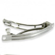 80mm Hair Clip - Silver Plated - 2pcs