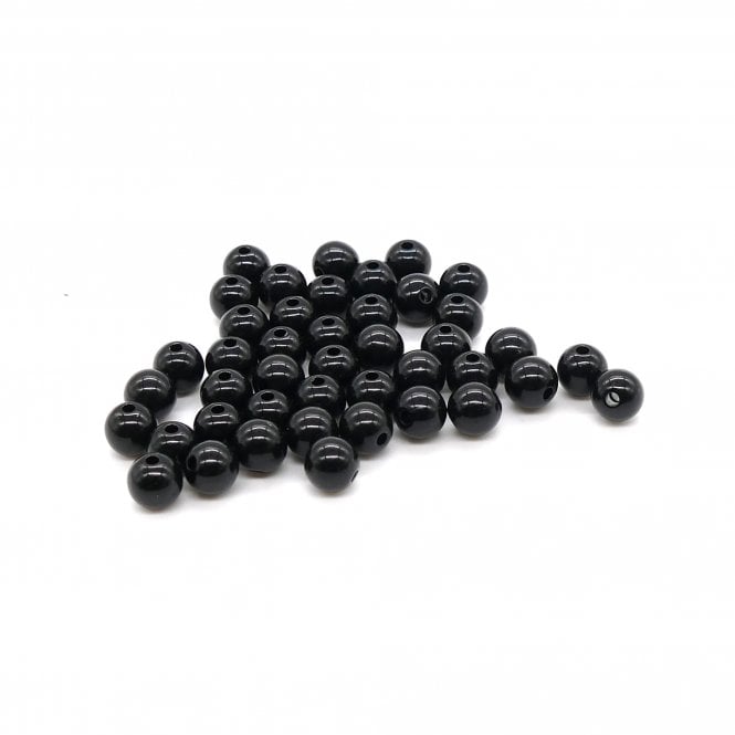 8mm Acrylic Bead Mix - Opaque Black - 10g