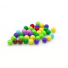 8mm Acrylic Bead Mix - Opaque Multi-Coloured - 10g