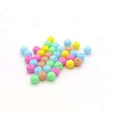 8mm Acrylic Bead Mix - Opaque Pastel Mix - 10g