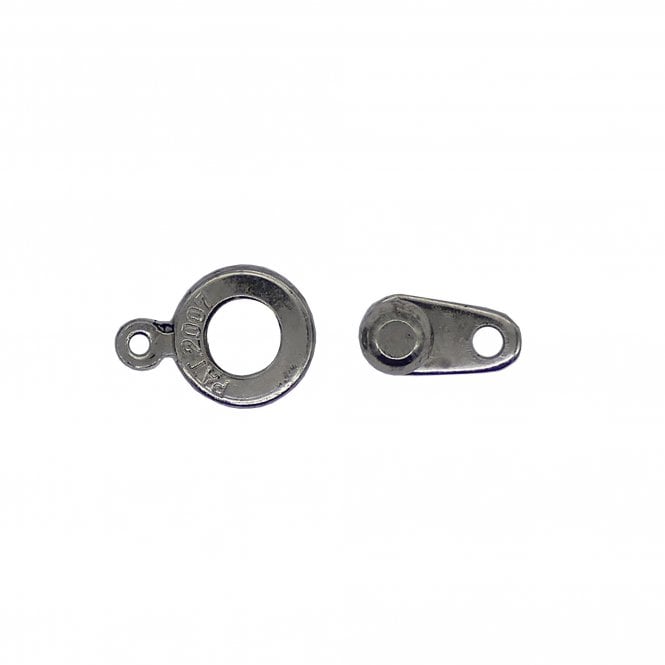8mm Ball & Socket Clasp - Distressed Pewter Plated - 1pcs