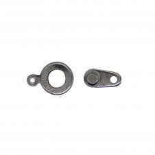 8mm Ball & Socket Clasp - Distressed Pewter Plated - 1pcs