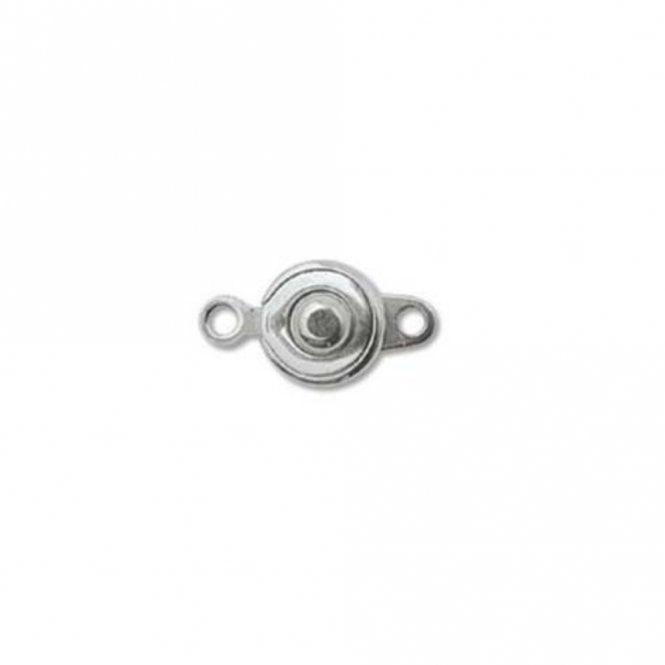 8mm Ball & Socket Clasp -  Silver Plated - 1pc