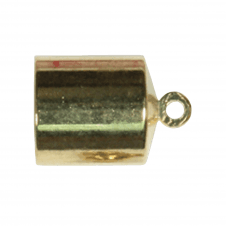 8mm Barrel End Cap/Bell Closer - Gold Plated - 2pcs