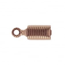 8mm Cord End Box Closer - Rose Gold Plated - 10pcs