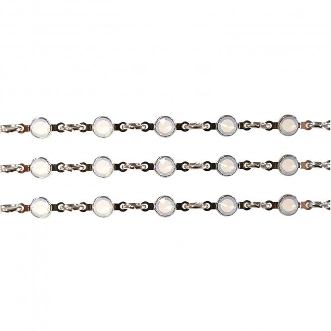 Channel Chain 90005 Swarovski Silver Plated Channel Chain - White Opal - 50cm - Beads ...