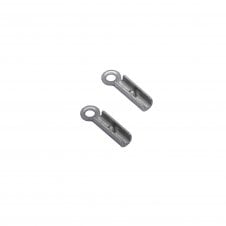 9x2mm Cord End Box Closer - Stainless Steel - 20pcs