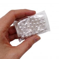 Acrylic Pearl Beads 8mm - 10g (aprox 40 beads) - Ivory