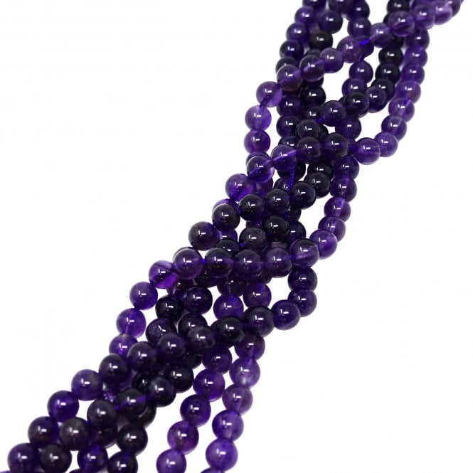 Amethyst (B Grade) Round Semi Precious Stones 8mm - 39cm String