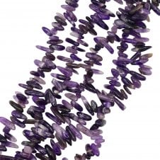 Amethyst Large Chips Semi Precious Stones 15x5mm - 39cm String