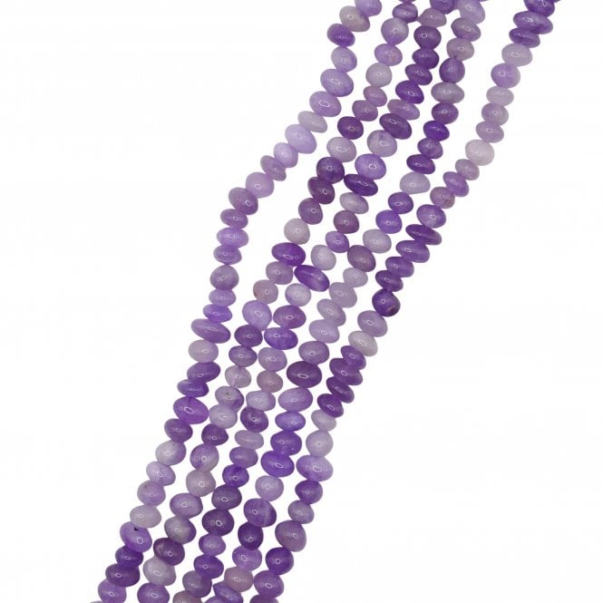 Amethyst Large Pebbles Semi Precious Stones 18x12mm - 39cm String