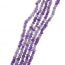 Amethyst Large Pebbles Semi Precious Stones 18x12mm - 39cm String