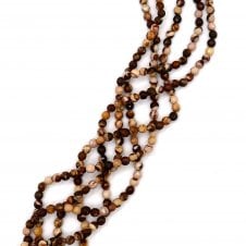 Australian Striped Agate Plain Round 4mm - 1 String (approx 90 beads)