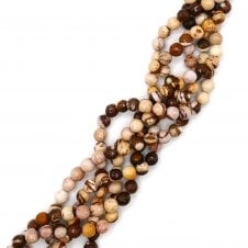 Australian Striped Agate Plain Round 6mm - 1 String (approx 60 beads)