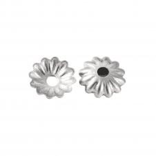 Bead Caps Flower 6mm  - 316 Stainless Steel - 50pcs