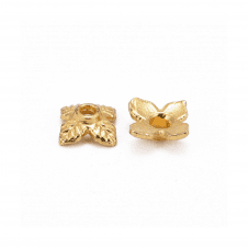 Bead Caps Style Flower 6mm  - Golden - 50pcs