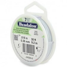 Beadalon Beading Wire 7 Strand 0.38mm (.015in) - White - 9.2m (30ft)