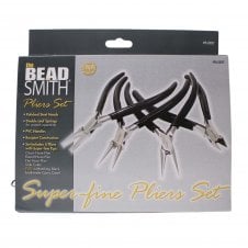 Beadsmith 4 Piece Super-Fine Pliers Set - Black Handle