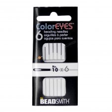 Beadsmith ColorEyes Beading Needles Size 10 - Black - Pack of 6