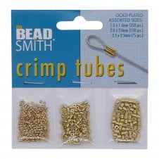 Beadsmith Crimp Tube Assortment  - Gold Plated - 1pk