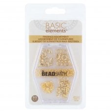 Beadsmith Findings Assortment Pack - Gold Plated - 212pcs