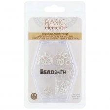 Beadsmith Findings Assortment Pack - Silver Plated - 212pcs
