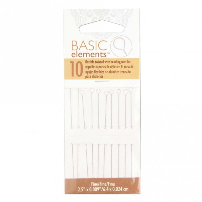  Flexible Twisted Wire Beading Needles - Fine - 10 Needle pk