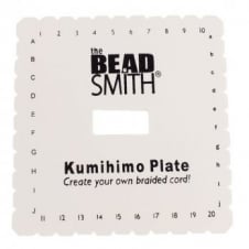 Beadsmith Kumihimo 6" Square Braiding Disc Plate - Plus Downloadable Instructions