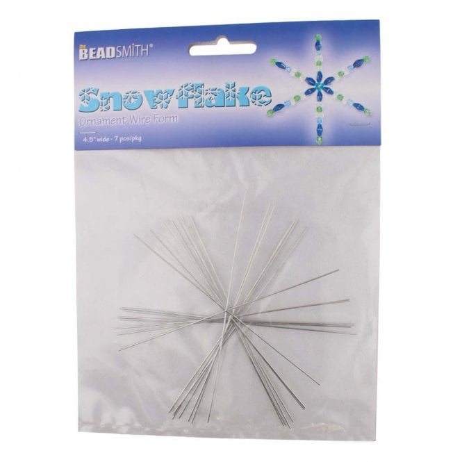  - Pack of Snowflake Ornament Wire Forms (7 Set) - 4.5