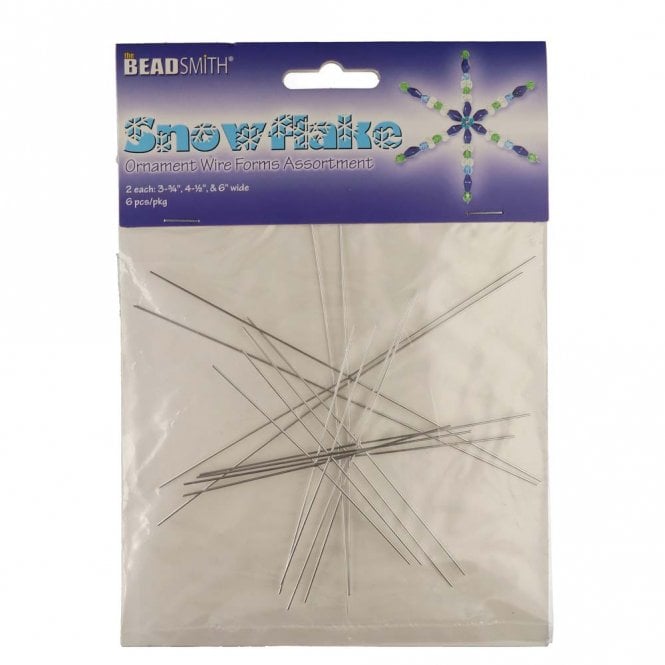  - Pack of Snowflake Ornament Wire Forms - Assorted Sizes