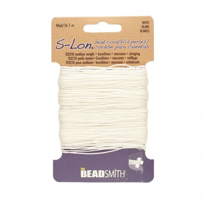  S-Lon Bead Cord Tex210 - White- 36m