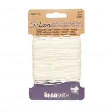 Beadsmith S-Lon Bead Cord Tex210 - White- 36m