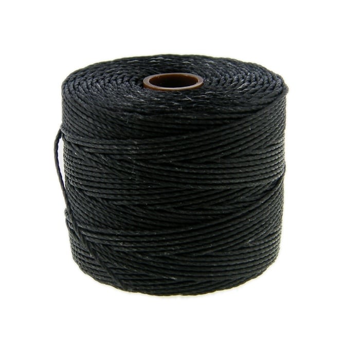  Superlon Bead Cord 0.5mm Tex210 - Black - 70m