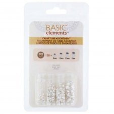 Beadsmith Tube Crimp Assortment Pack - Silver Plated - 600pcs