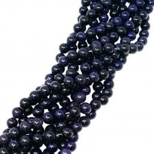 Blue Goldstone Round Semi Precious Stones 4mm - 39cm String