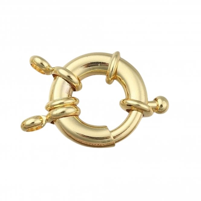 Bolt Ring Clasp 12mm - Gold Plated - 1pc