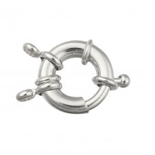 Bolt Ring Clasp 13mm - Dark Silver Plated - 1pc
