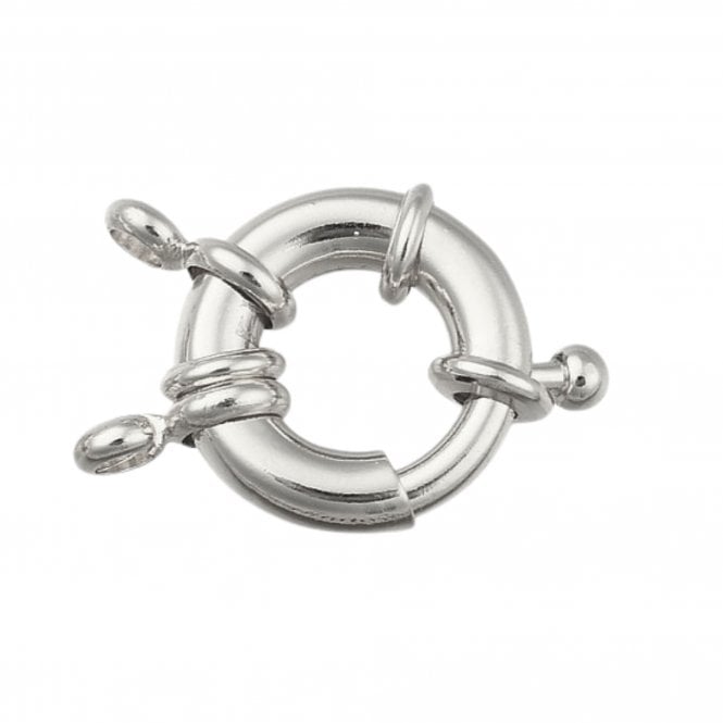 Bolt Ring Clasp 17mm - Dark Silver Plated - 1pc