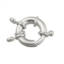Bolt Ring Clasp 17mm - Dark Silver Plated - 1pc