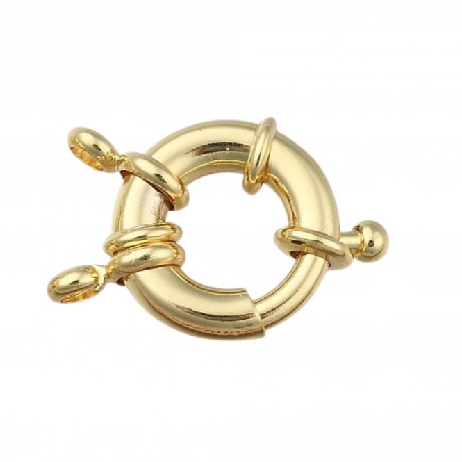 Bolt Ring Clasp 17mm - Gold Plated - 1pc
