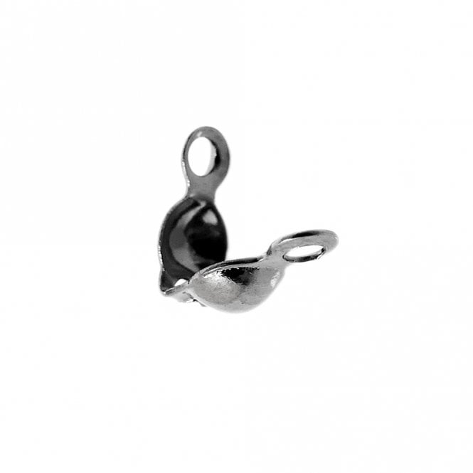 Bottom Hinge Calottes (4mm Cup) - Black Plated - 50pcs