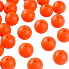 Bubble Beads 16mm - Opaque Orange - 10pcs