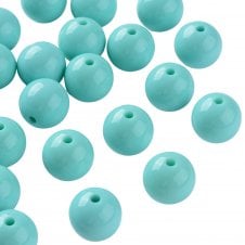 Bubble Beads 16mm - Opaque Turquoise - 10pcs