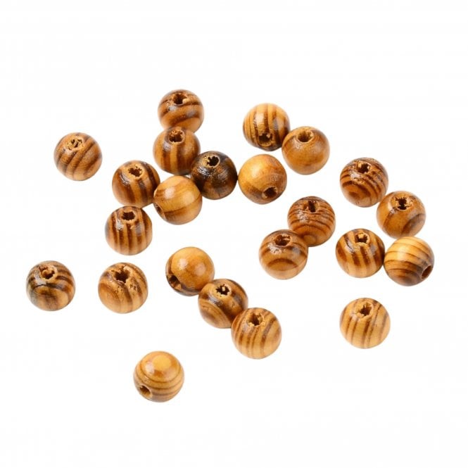 Burlywood Beads Round 12mm  - Undyed Natural - 25pcs