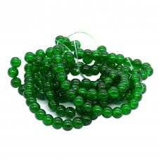 Crackle Glass Round Beads 6mm - Emerald - 130pcs (1 String)