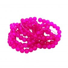 Crackle Glass Round Beads 6mm - Fuchsia - 130pcs (1 String)