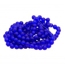 Crackle Glass Round Beads 6mm - Sapphire - 130pcs (1 String)
